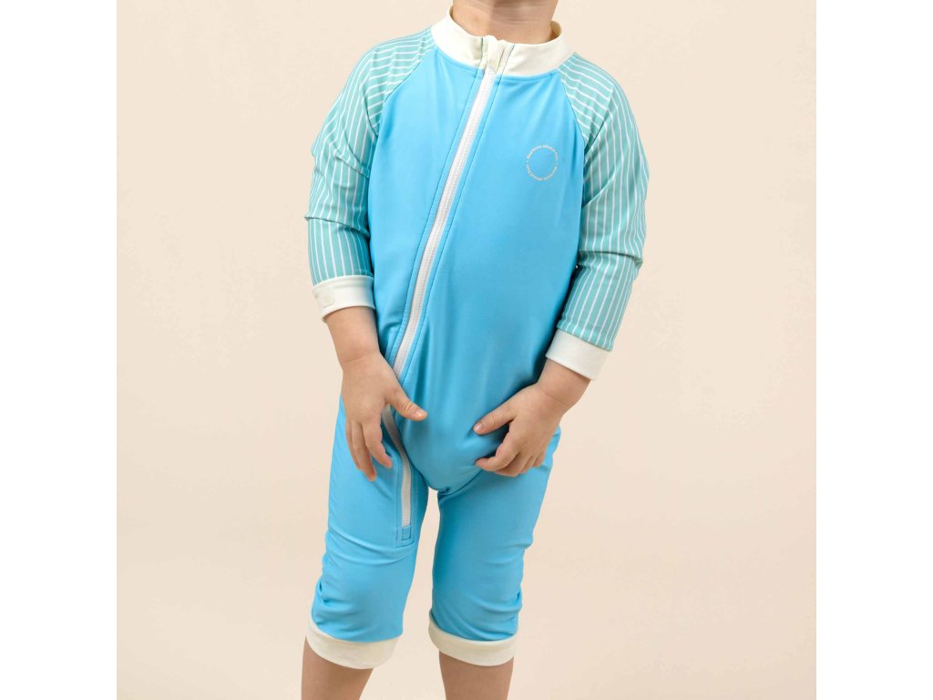 KiETLA ICONIK plavkový overal s UV ochranou - Blue Stripes
