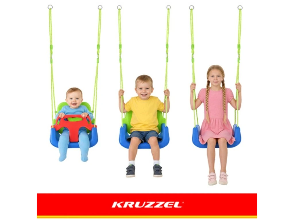 Kruzzel detská hojdačka modro-žltá