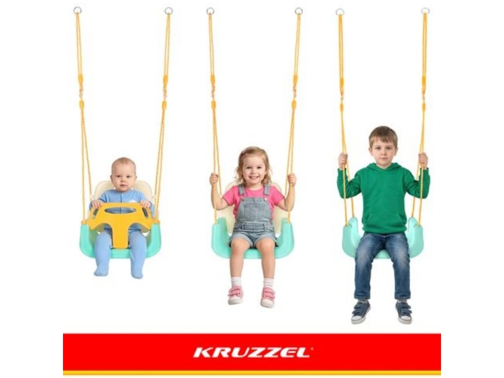 Kruzzel detská hojdačka modro-žltá