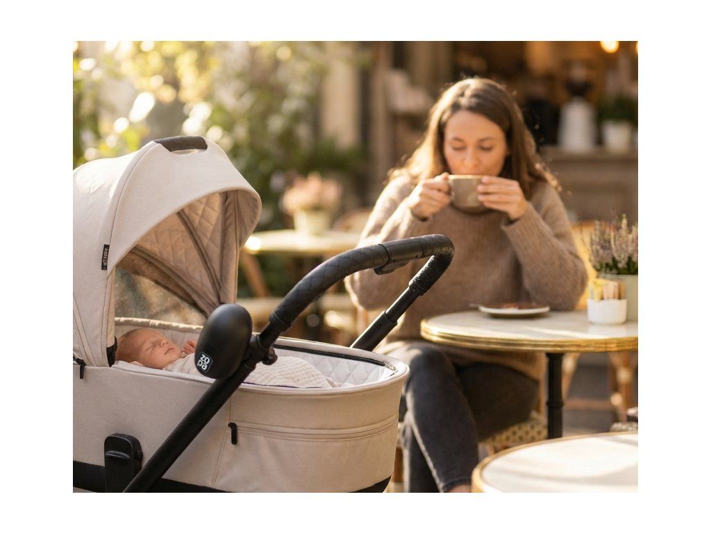 Zopa Bobby - elektrické húpadlo na kočík - čierna matná