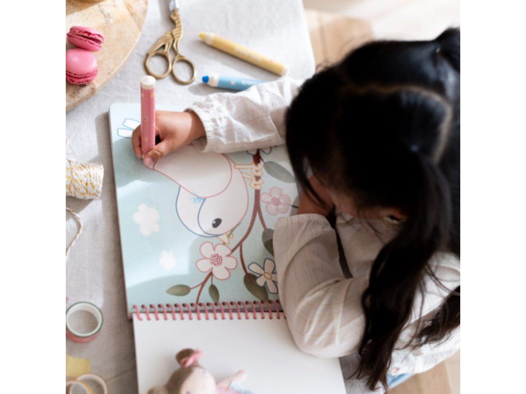 Little Dutch Omaľovánky s pastelkami Záhrada Rosa